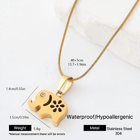 304 Stainless Steel Pendant Necklaces for Women QS1724-4-1