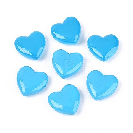 Dyed & Heated Imitation Jade Glass Beads GLAA-T023-44I-1