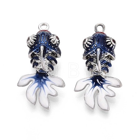 Brass Enamel Pendants KK-T071-27P-03-1