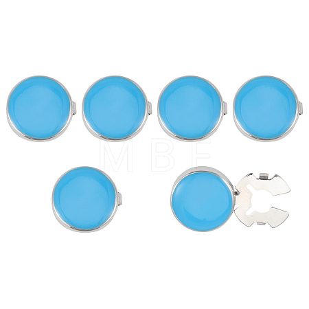 3 Pairs Brass Enamel Cufflinks BUTT-GL0001-09A-1