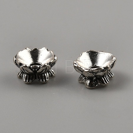 Tibetan Style Alloy Bead Caps FIND-WH0291-09B-AS-1