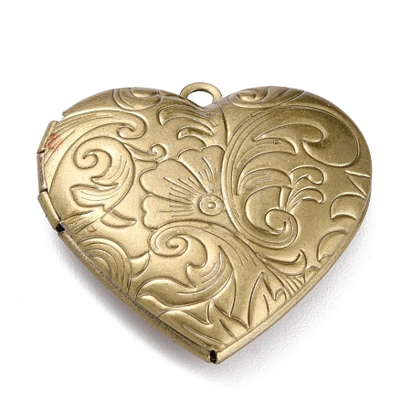 304 Stainless Steel Locket Pendants STAS-O147-02B-1