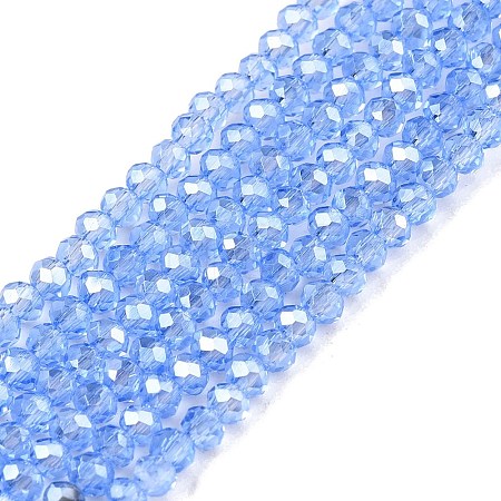 Electroplate Glass Beads Strands EGLA-A044-T1mm-A14-1