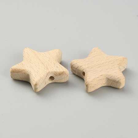 Wood Beads WOOD-WH0034-10B-1