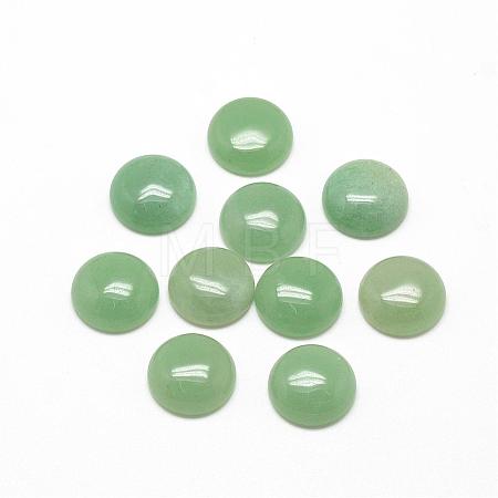Natural Green Aventurine Cabochons G-R416-8mm-43-1