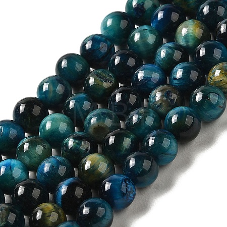 Grade AB+ Dyed Natural Tiger Eye Beads Strands G-G102-A02-02-1