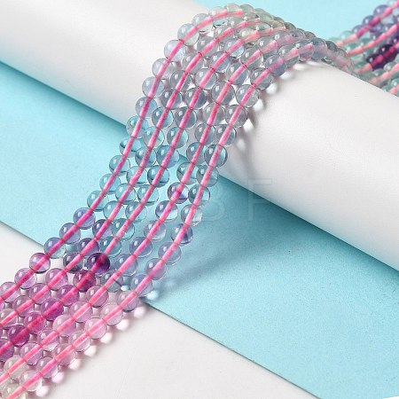 Gradient Color Natural Fluorite Beads Strands G-Z049-A01-01-1
