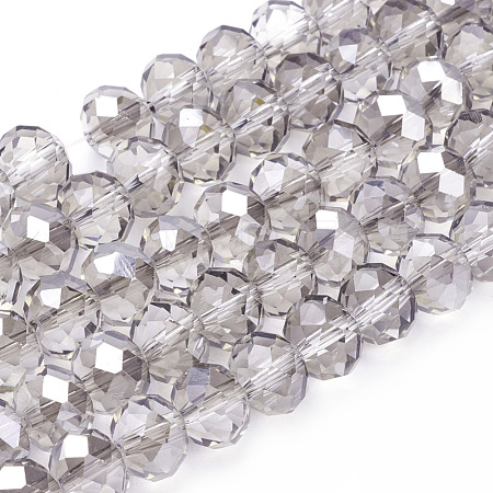 Electroplate Glass Beads Strands GR10MMY-01S-1