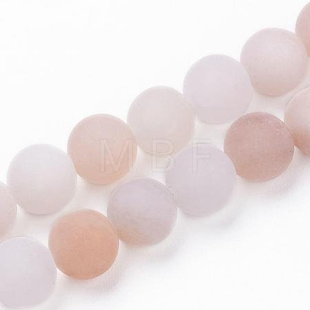 Natural Pink Aventurine Beads Strands G-F520-56-4mm-1