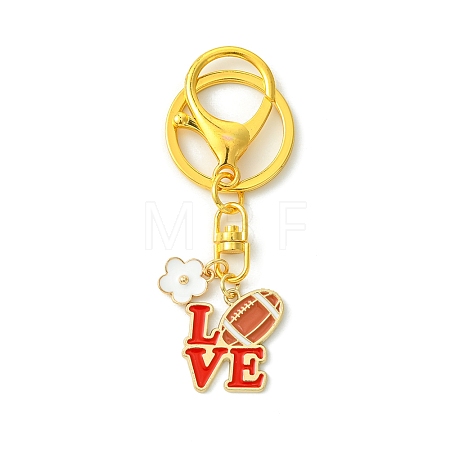 Alloy Enamel Pendants Keychain KEYC-FS00025-1-1