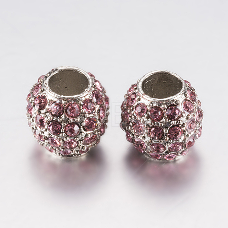 Alloy Rhinestone European Beads PALLOY-F200-03H-1