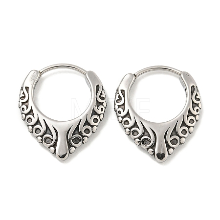 316 Surgical Stainless Steel Hoop Earrings EJEW-D096-07F-AS-1