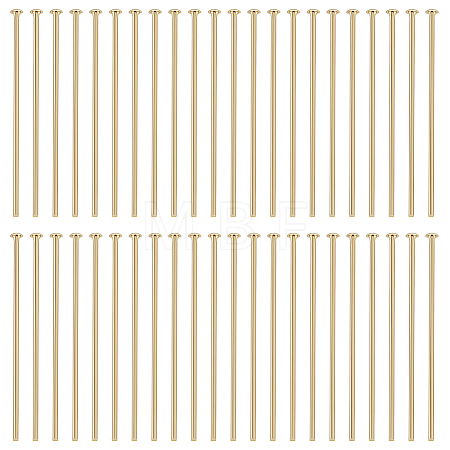 4 Bags Brass Flat Head Pins FIND-BC0005-21G-1