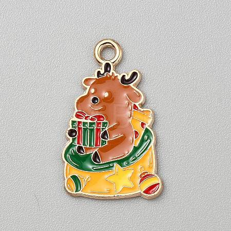 Christmas Alloy Enamel Pendants FIND-CJC0012-140G-1