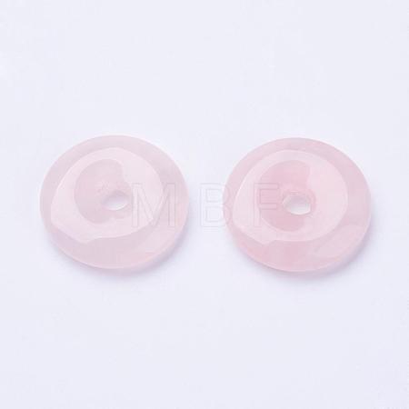Natural Rose Quartz  Pendants G-F524-B10-1