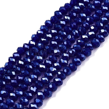 Electroplate Glass Beads Strands EGLA-A044-P1mm-A07-1