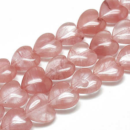 Cherry Quartz Glass Beads Strands G-R190-20mm-23-1