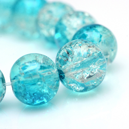 Baking Paint Crackle Glass Beads Strands X-CCG-S001-10mm-06-1