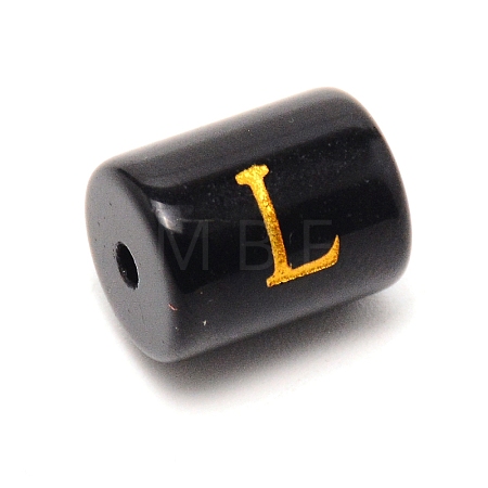 Painted Glass Beads GLAA-TAC0009-01L-1