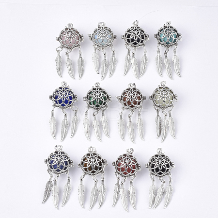 Alloy Cage Big Pendants G-S246-16-1