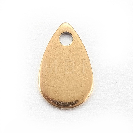 Ion Plating(IP) 304 Stainless Steel Charms STAS-L211-02A-G-1
