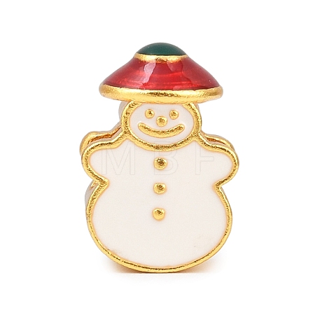 Christams Brass Enamel European Beads LS-KK-F922-03D-G-1
