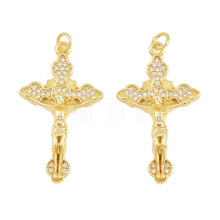 Easter Brass Micro Pave Clear Cubic Zirconia Pendants CU-CBA48B8-01G-A-1