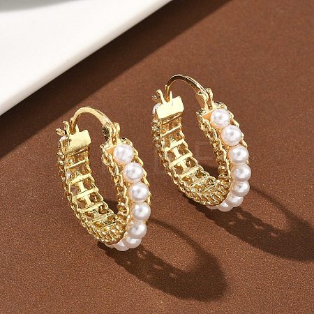 Brass Hoop Earrings LS-EJEW-C181-10G-1