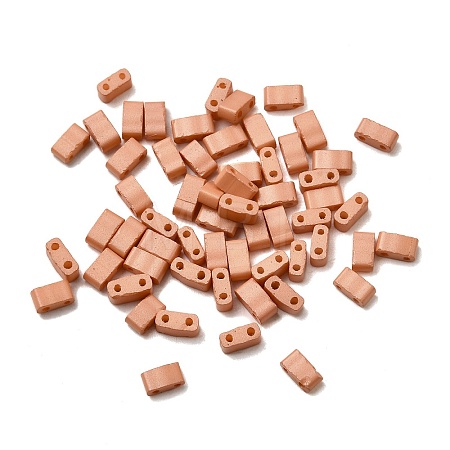 2-Hole Baking Paint Glass Seed Beads SEED-S023-17B-45-1