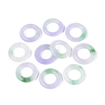 Dyed Natural White Jade Linking Rings G-Q601-43B-1