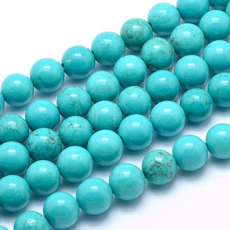 Natural Magnesite Round Beads Strands TURQ-G148-03-10mm-1