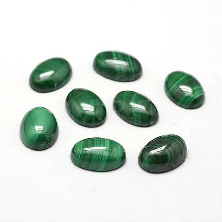 Oval Natural Malachite Cabochons G-O147-03F-1
