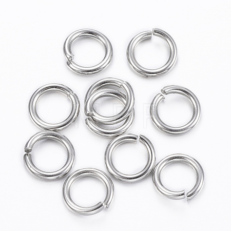 Tarnish Resistant 304 Stainless Steel Open Jump Rings STAS-H555-08P-1