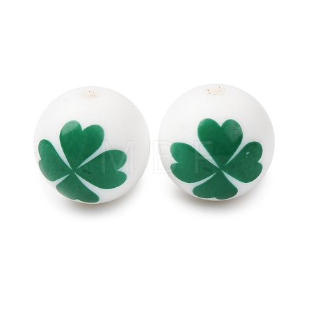 Food Grade Eco-Friendly Printed Silicone Beads SIL-A013-01A-28-1