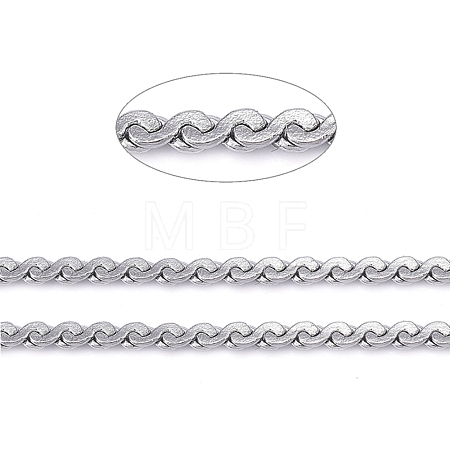 Tarnish Resistant 304 Stainless Steel Serpentine Chains CHS-F011-12A-P-1