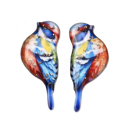 2Pcs Transparent Epoxy Resin Pendants RESI-A044-03B-1