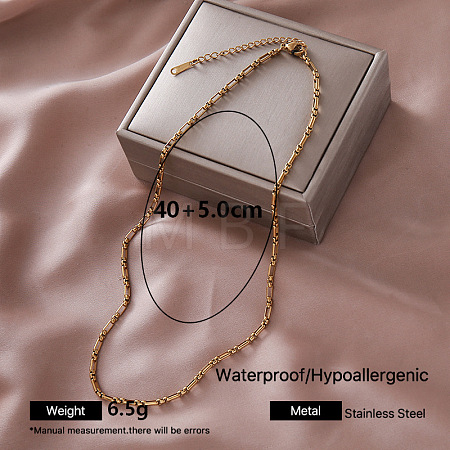 European 304 Stainless Steel Box Chain Necklaces for Women OE0950-6-1