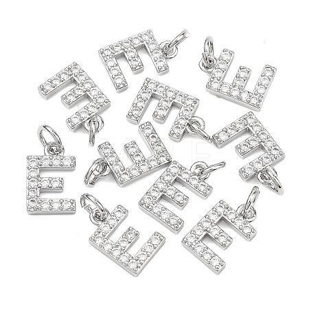 SHEGRACE Brass Micro Pave Clear Cubic Zirconia Pendants XGRQ29341-394P-E-1