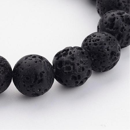 Natural Lava Rock Beads Strands G434-2-1