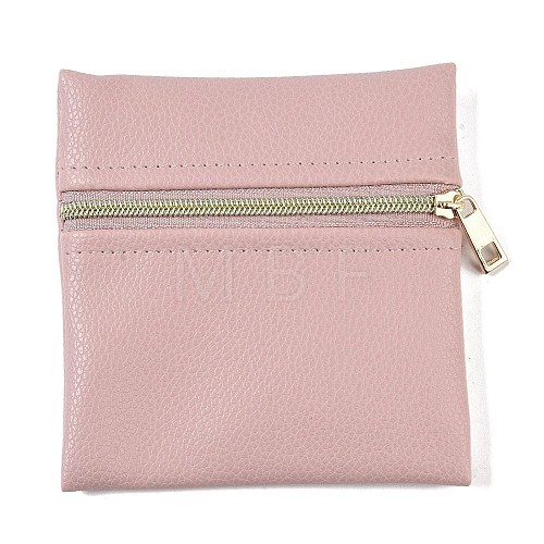 Imitation Leather Jewelry Storage Zipper Bags ABAG-G016-01B-03-1