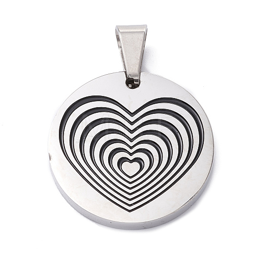 304 Stainless Steel Pendants STAS-Z027-03A-P-1