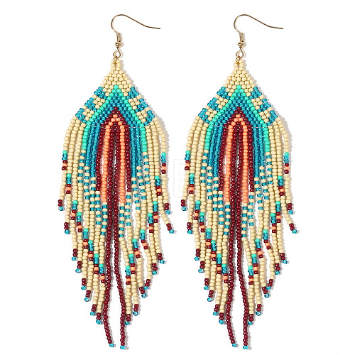 Bohemian Tassel Beaded Earrings for Women IU7226-5-1