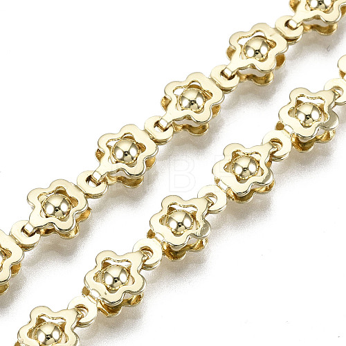 Brass Flower Link Chains CHC-N018-063-1