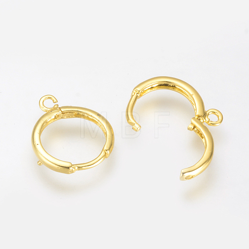 Brass Huggie Hoop Earring Findings X-KK-Q675-53-1