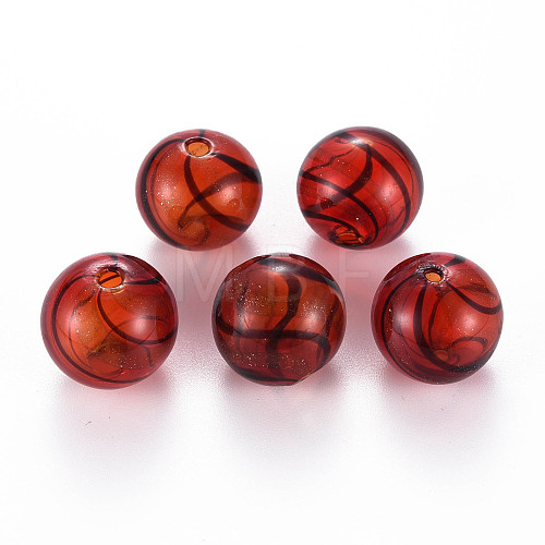 Transparent Handmade Blown Glass Globe Beads GLAA-T012-30A-1