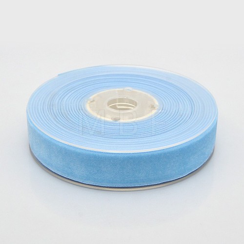Polyester Velvet Ribbon for Gift Packing and Festival Decoration SRIB-M001-19mm-308-1