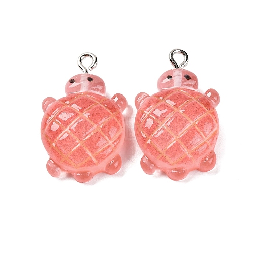 Gradient Color & Luminous Opaque Resin Pendants RESI-S011-01D-1