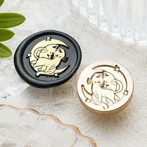 Animal Insect Theme Golden Plated Wax Seal Brass Stamp Head STAM-K001-03G-02-1