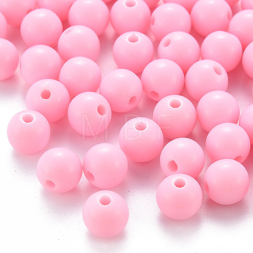 Opaque Acrylic Beads X-MACR-S370-C8mm-A01-1