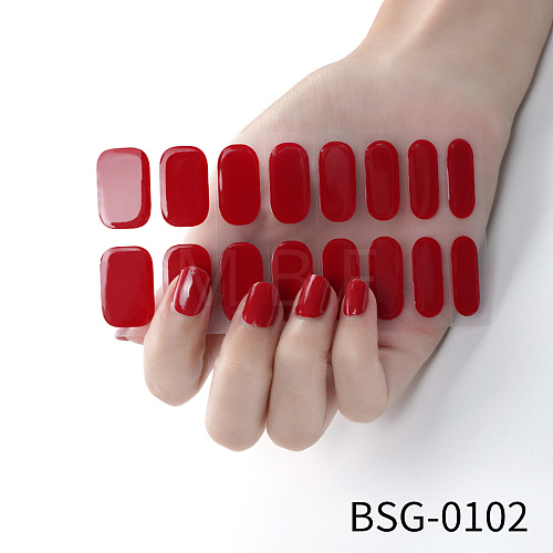 Nail Art Full Cover Nail Stickers MRMJ-YWC0001-BSG-0102-1